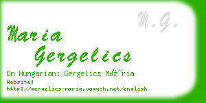 maria gergelics business card